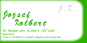 jozsef kolbert business card